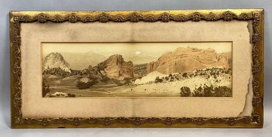 William Henry Jackson The Gateway and Pikes Peak Tinted Photograph