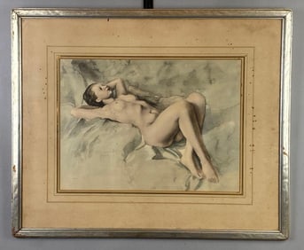 E.B.N.Y. Woman in Nude Lithograph Print