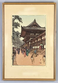 Hiroshi Yoshida Daibutsu Temple Gate Woodblock Print