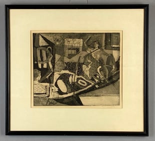 Carl F. War is Nigh Abstract Engraving on Paper