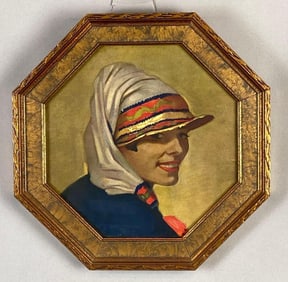 Winold Reiss Grinny Portrait Lithograph