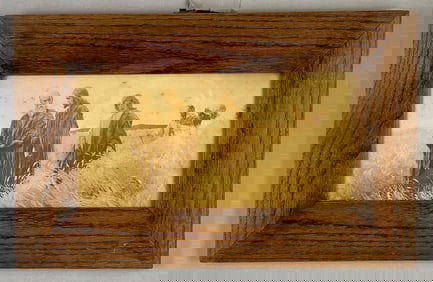 Jesus Christ and his Disciples Sepia Lithograph