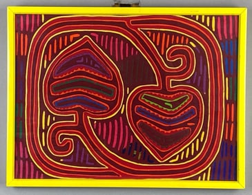 Panama Mola Hand-Stitched Textile Folk Art Piece