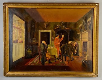 Leo Gruber Congenial Friends Oil Painting on Board