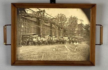 J. Bennett and Sons Ice Co. Horse-Drawn Wagons Photograph