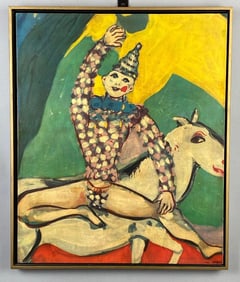 Marc Chagall Clown on a White Horse Art Print on Canvas