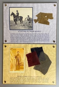 Group of 2 Civil War Era Fabric/Information Displays