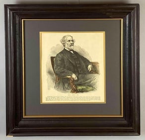 1896 Civil War Leader General Robert E. Lee Portrait Page from Book