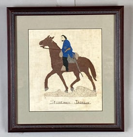 Antique Stonewall Jackson Needlework