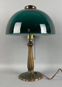 Antique Pittsburg Desk Lamp with Green Shade