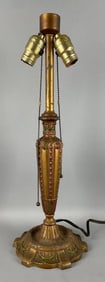 Antique Pittsburg Ornate Brass Lamp Base