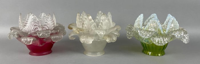 Group of Antique Glass Tulip Lamp Shades