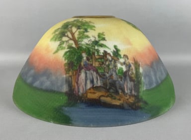 Antique Pittsburg R.O.G. Landscape Table Lamp Shade
