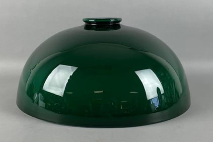 Antique Cased Green Glass Lamp Shade