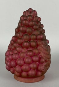 Antique Ruby Grape Cluster Glass Lamp Shade