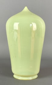 Antique Vaseline Glass Ceiling Lamp Shade