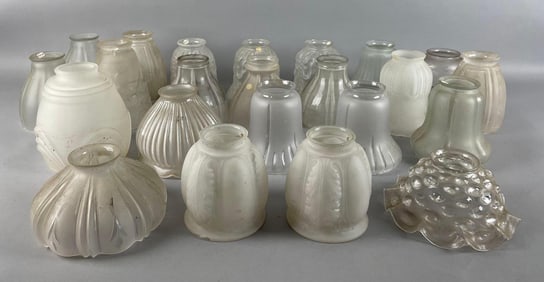 Group of Antique Glass Lamp Shades