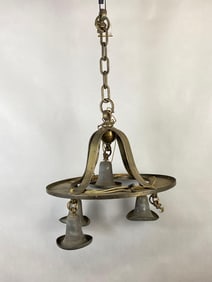 Antique Cast Metal 5-Arm Hanging Chandelier