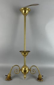 Antique Brass 2 Arm Electric Light Fixture