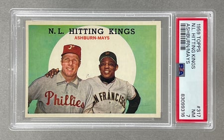 1959 Topps NL Hitting Kings Ashburn/ Mays #317 PSA 7