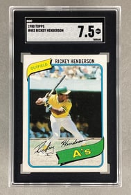 1980 Topps Rickey Henderson #482 SGC 7.5 Rookie