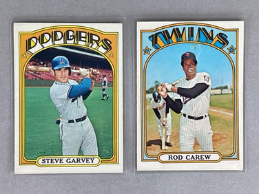 1972 Topps Rod Carew and Steve Garvey High Number Cards