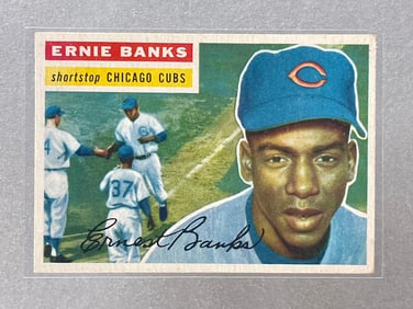 1956 Topps Ernie Banks #15 White Back