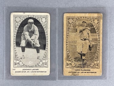 1922 V61 Neilsons Chocolate Vern Clemons and Johnny Lavan Cards
