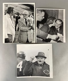 1964 Chicago Bears Dick Butkus Contract Signing Original Photo + 2 - George Halas Photo