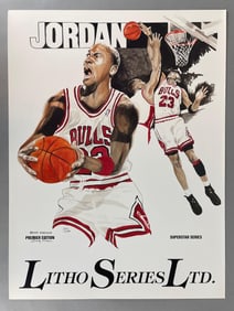 Michael Jordan Litho Series LTD Premier Edition Print By Becky Kinloch 7,321/10,000