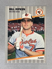 Rare 1989 Fleer Bill Ripken F-Face White Out #616