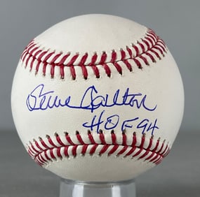 Steve Carlton Signed Official MLB Rawlings Baseball with Inscritpion