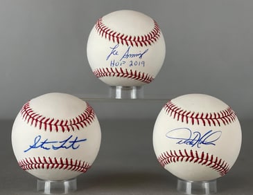 3 - 1980s Cubs Pitchers Smith, Trout, and Noles Signed MLB Baseballs