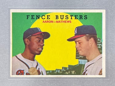 1959 Topps Fence Busters Hank Aaron - Eddie Mathews #212