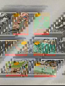 6 - 1959 Topps Baseball Thrills Cards with Aaron