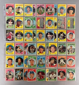 55 - 1959 Topps Baseball Cards with HOFs, Stars, and Rookies