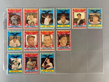 13 - 1959 Topps Baseball All-Star Cards with HOFs and Stars