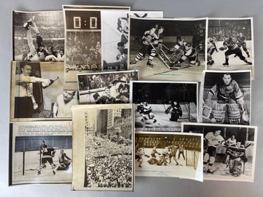 15 - 1950S - 70s Original Hockey Photos with Stanley Cup Victory