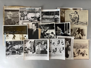 15 - 1950s - 70s Original Hockey Photos with Stanley Cup Celebration