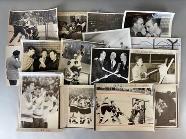 15 - 1950s - 70s Original Hockey Photos with Gordie Howe and Celebration