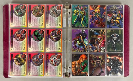 1994 Flair Marvel Universe Complete High-Grade Set + Power Blast Insert Set
