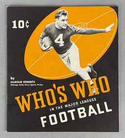 1939 Whos Who in The Majors Leagues Football by Harold Roberts