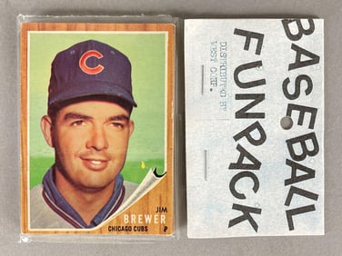 1962 Topps Baseball West Corps Cello Fun Pack with Ruth #142 on back