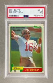 1981 Topps Joe Montana #216 PSA 7