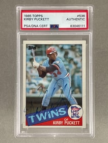 1985 Topps Kirby Puckett #536 PSA Authentic Signed Rookie