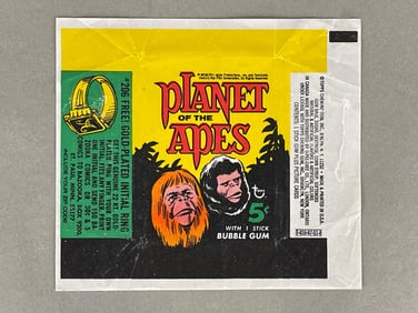 Rare 1969 Planet of The Apes Wrapper with Ring Ad