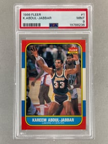 1986 Fleer Kareem Abdul-Jabbar #1 PSA 9 Set Break