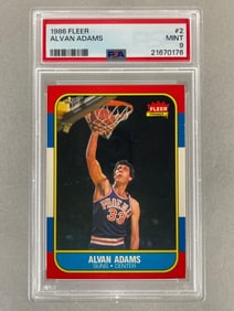 1986 Fleer Alvan Adams #2 PSA 9 Set Break