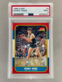 1986 Fleer Danny Ainge #4 Rookie PSA 9 Set Break