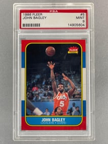 1986 Fleer John Bagley #5 PSA 9 Set Break